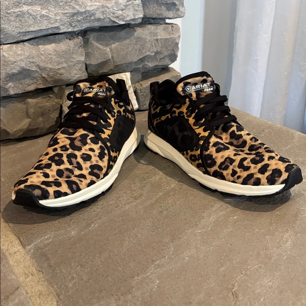 Ariat Fuse Leopard Print Lightweight EVA midsole,rubber outsole,mesh upper - Picture 6 of 11